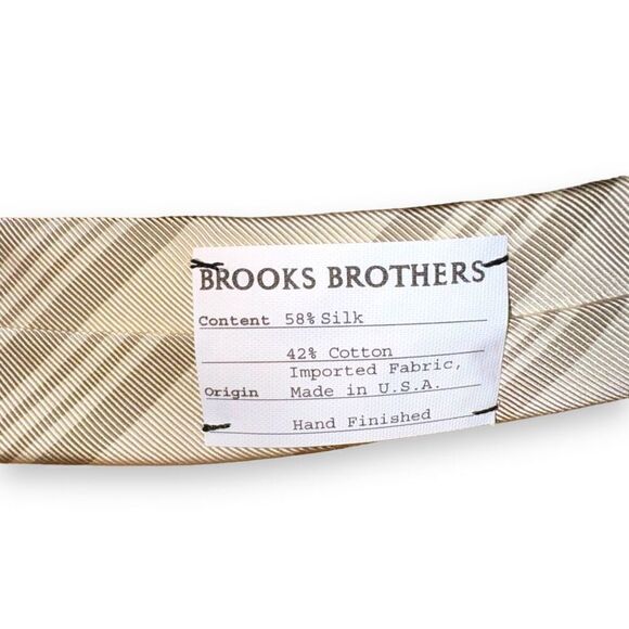 NWT Brooks Brothers Black Fleece by Thom Brown Gold Stripe Tie - Picture 4 of 6